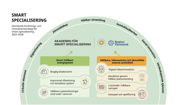 Grafisk överblick av Akademin för smart specialisering